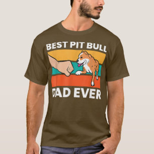 Camiseta El mejor padre del toro de pitbull es el gracioso 