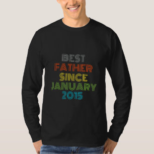 Camiseta El mejor padre desde enero de 2015 Guay Present