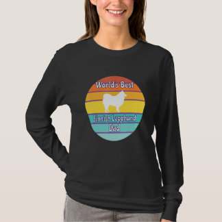 Camiseta El mejor padre Finnish Lapphund del mundo
