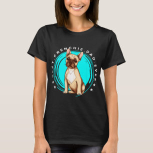 Camiseta El mejor padre francés Bulldog padre perro L