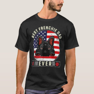 Camiseta El mejor padre francés diseña el Bulldog francés p