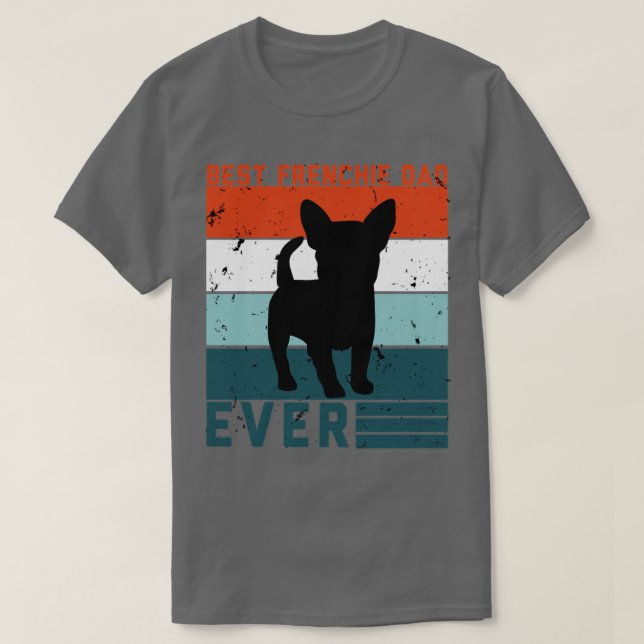 Camiseta El mejor padre francés jamás amante del bulldog fr (Diseño del anverso)
