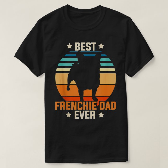 Camiseta El mejor padre francés jamás dueños de perros homb (Diseño del anverso)