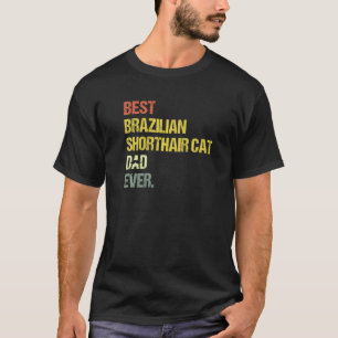 Camiseta El mejor padre gato brasileño de pelo corto para h