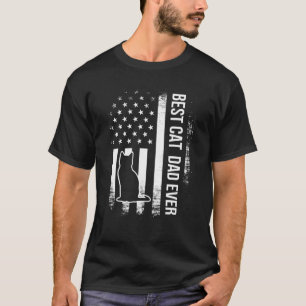 Camiseta El Mejor Padre Gato Del Hombre Alguna Vez Patriota
