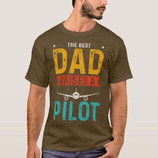 Camiseta El mejor padre levanta un retro de ropa piloto