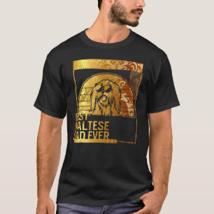 Camiseta El mejor padre maltés del perro del mundo para los