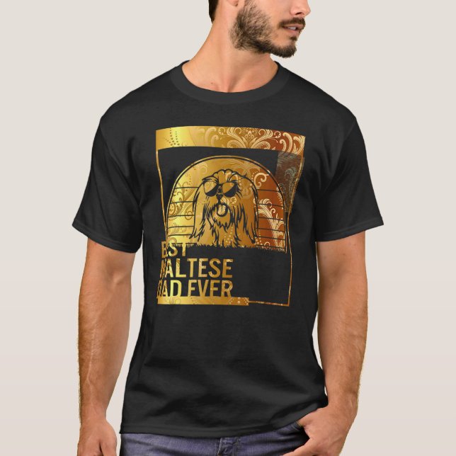 Camiseta El mejor padre maltés del perro del mundo para los (Anverso)
