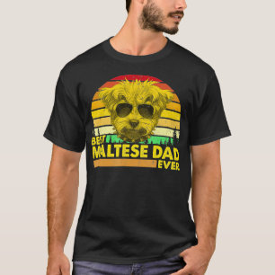 Camiseta El mejor padre maltés del perro jamás padre del pe