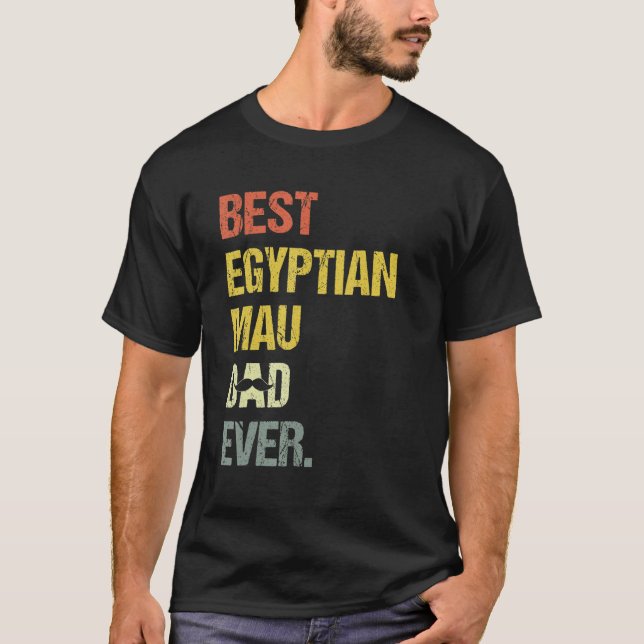 Camiseta El mejor padre Mau Egipcio del hombre Gato (Anverso)