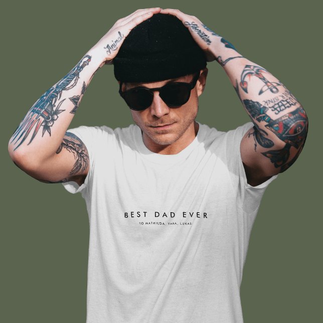 Camiseta El mejor padre moderno jamás nombre personalizado  (Subido por el creador)