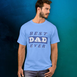 Camiseta El mejor padre moderno tipografía azul