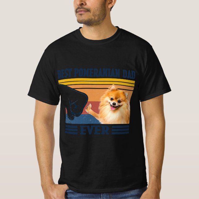 Camiseta el mejor padre pomeraniano siempre fars day navida (Anverso)