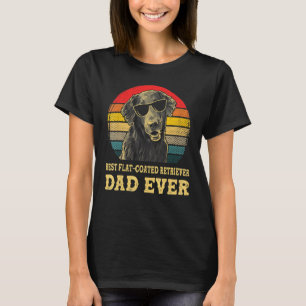 Camiseta El mejor padre Retriever de capa plana jamás perro