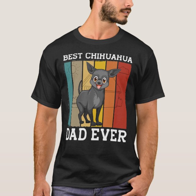 Camiseta El mejor padre retro de Chihuahua (Anverso)