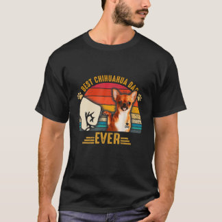 Camiseta El mejor padre retro de Chihuahua ama a Chihuahua