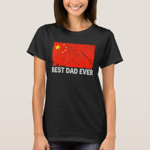 Camiseta El mejor padre retro de la bandera de China angust