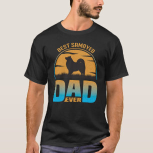 Camiseta El mejor padre samoyano del perro retro vintage