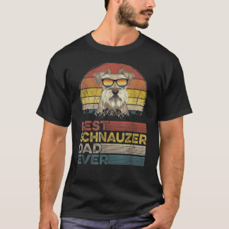 Camiseta El Mejor Padre Schnauzer Vintage Para Perro