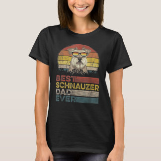 Camiseta El Mejor Padre Schnauzer Vintage Para Perro