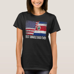 Camiseta El mejor padre soltero de la bandera de Costa Rica