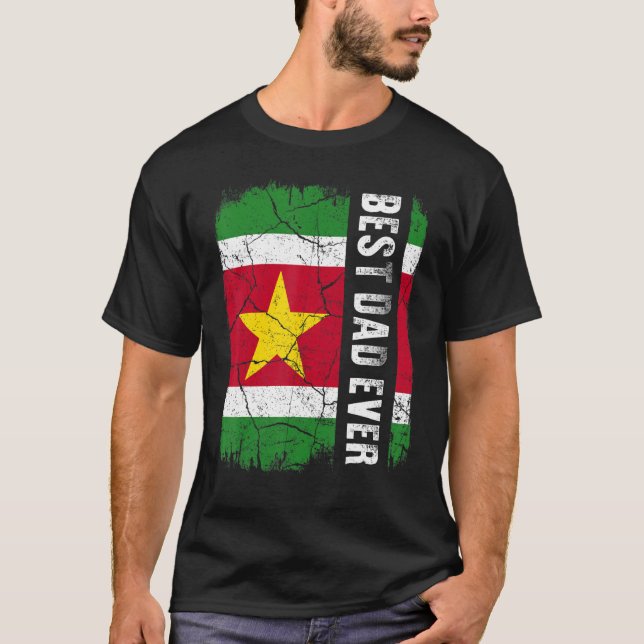 Camiseta El mejor padre surinamés de Surinam (Anverso)