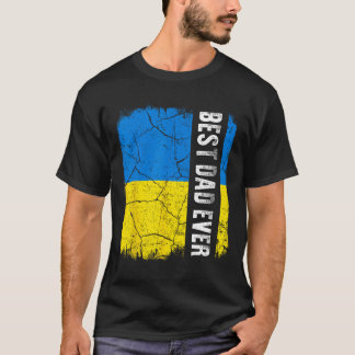 Camiseta El mejor padre ucraniano jamás Bandera de Ucrania