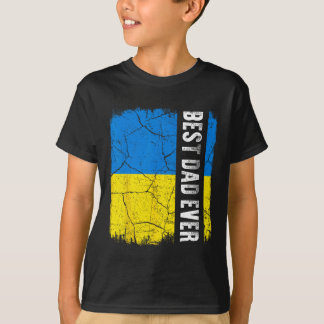 Camiseta El mejor padre ucraniano jamás Bandera de Ucrania