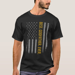 Camiseta El mejor padrino de hombres jamás Bandera american
