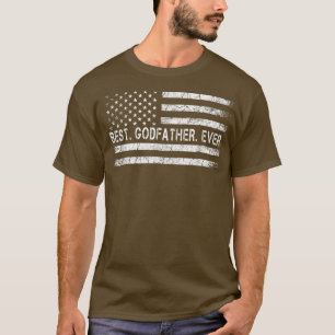 Camiseta El Mejor Padrino De La Bandera De Estados Unidos P