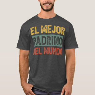 Camiseta El mejor padrino del mundo hombres decoración retr