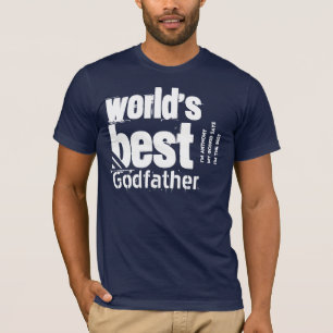 Camiseta El mejor padrino del mundo o cualquier función fa