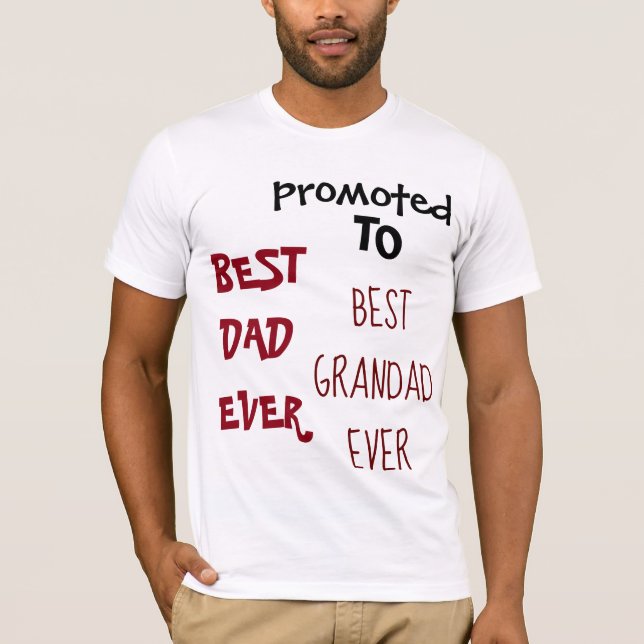 Camiseta El mejor papá ascendido hasta el mejor granjero Gu (Anverso)