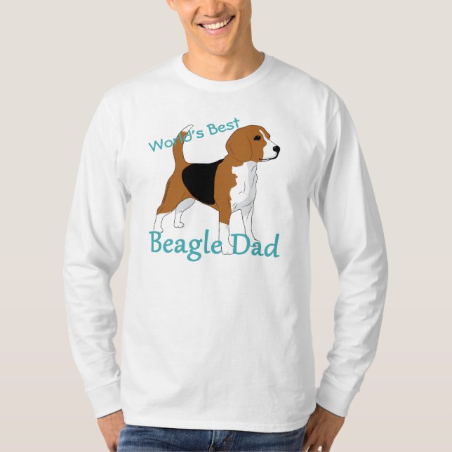 Camiseta El mejor papá beagle del mundo personalizado (Anverso)