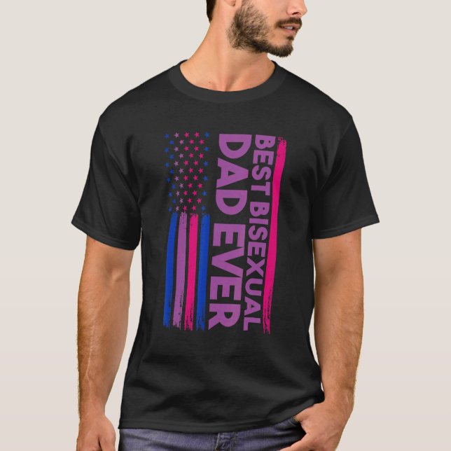 Camiseta El mejor papá bisexual jamás Bisexual (Anverso)