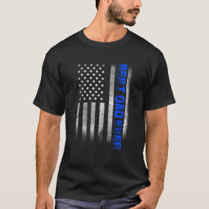 Camiseta El mejor papá con bandera estadounidense para el p