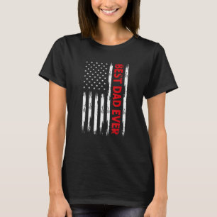 Camiseta El Mejor Papá Con La Bandera De Los Ee.Uu. Por Cad
