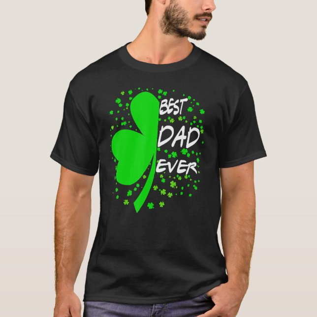 Camiseta El mejor papá con Shamrock para el Día de San Patr (Anverso)