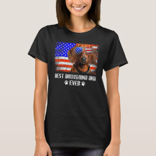 Camiseta El mejor papá Dachshund americano de todos los tie