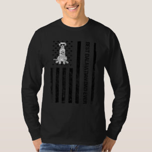Camiseta El mejor papá dálmata alguna vez la bandera de EE.