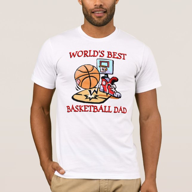 Camiseta El mejor papá de baloncesto del mundo (Anverso)