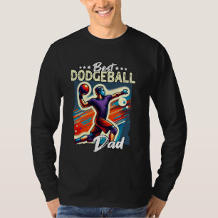 Camiseta El mejor papá de béisbol jugando al béisbol