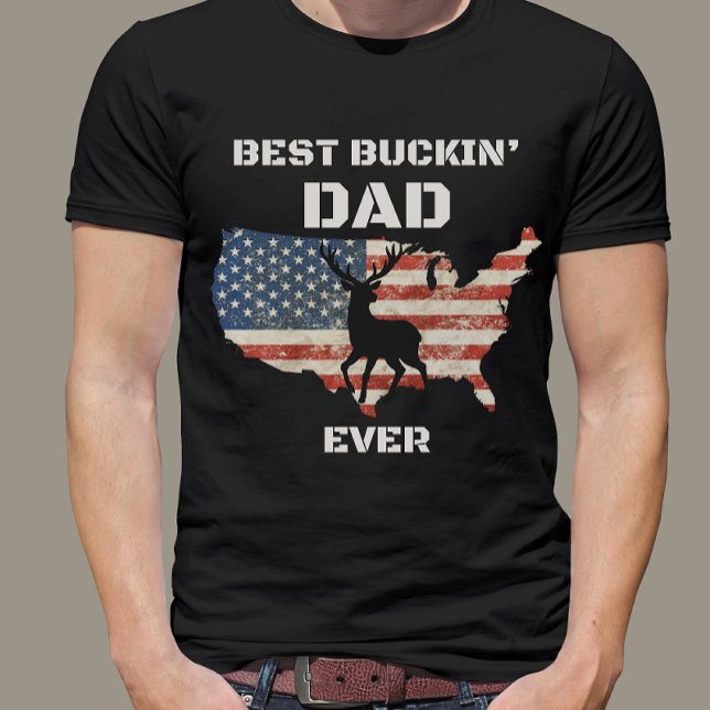 Camiseta El mejor papá de Buckin es un divertido patriotero (Subido por el creador)