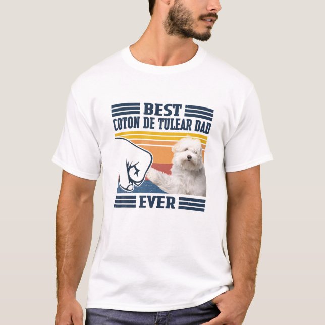 Camiseta El Mejor Papa De Coton Tulear Nunca Un Perro Diver (Anverso)