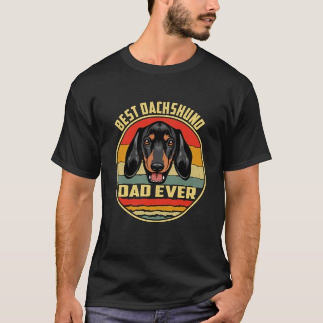 Camiseta El mejor papá de Dachshund (Anverso)