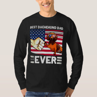Camiseta El mejor papá de Dachshund jamás vintage Dachshund