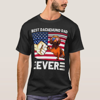 Camiseta El mejor papá de Dachshund jamás vintage Dachshund