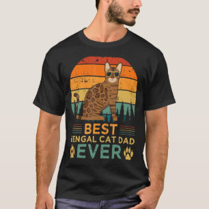 Camiseta El mejor papá de gato bengalí de estilo retro para