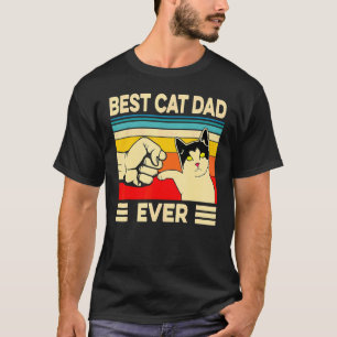 Camiseta El mejor papá de gato del mundo es el padre del ga