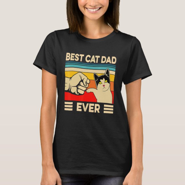 Camiseta El mejor papá de gato del mundo es el padre del ga (Anverso)